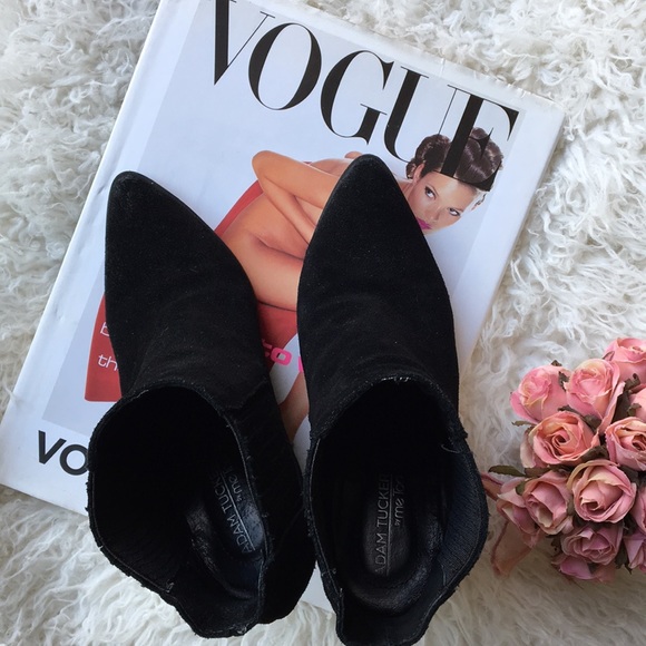 SALE 🧡Adam Tucker • Genuine Black Leather Western Bootie - Picture 2 of 9